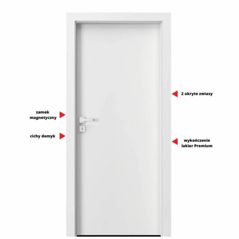 Drzwi Porta VECTOR Premium T Lewe 80cm bezprzylgowe, SPAPMT0