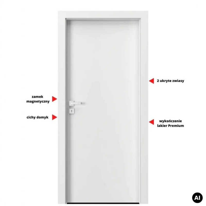 Drzwi Porta VECTOR Premium T Lewe 80cm bezprzylgowe, SPAPMT0