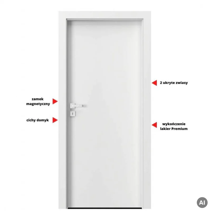 Drzwi Porta VECTOR Premium T Lewe 80cm bezprzylgowe, SPAPMT0