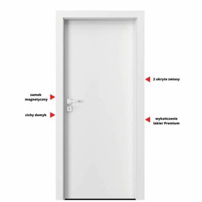 Drzwi Porta VECTOR Premium T Prawe 80cm bezprzylgowe, SPAPMT0P08UBI0AKU0H000