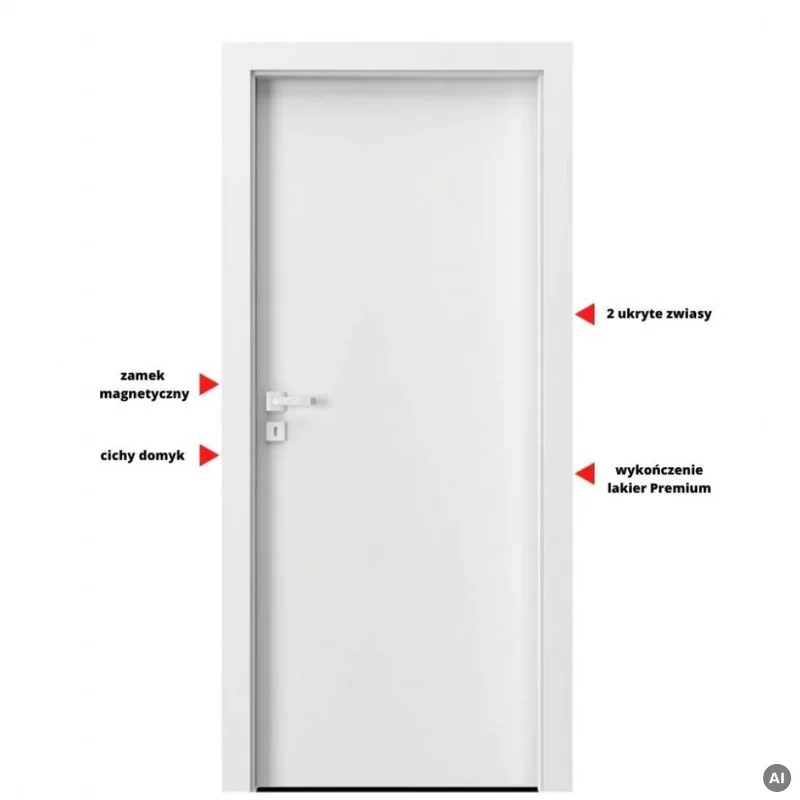 Drzwi Porta VECTOR Premium T Prawe 80cm bezprzylgowe, SPAPMT