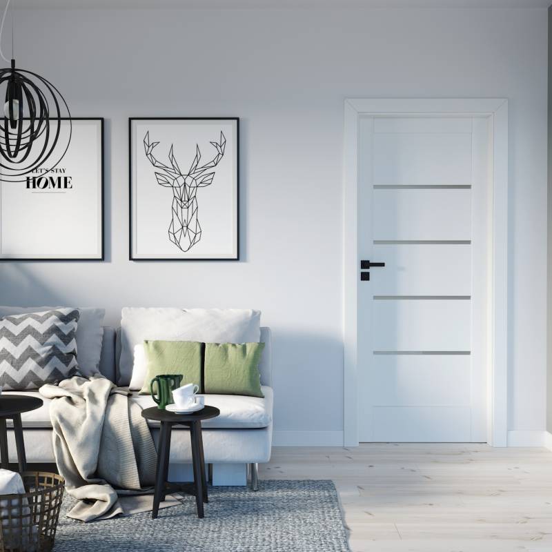 Drzwi Porta VERTE HOME model G.2 lewe 70cm przylgowe z podcięciem wentylacyjnym, SPWHG20L07DBIWSB3KA300