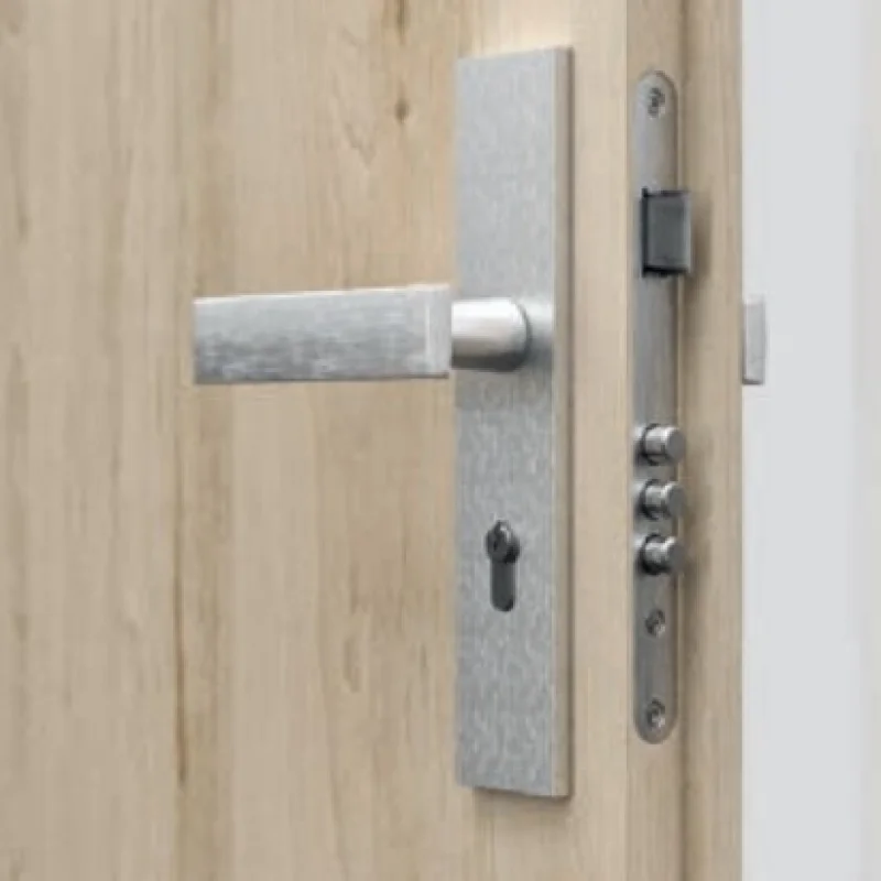 Drzwi Wejściowe Agat Prawe 80 Antracyt Intarsje srebrne, SP