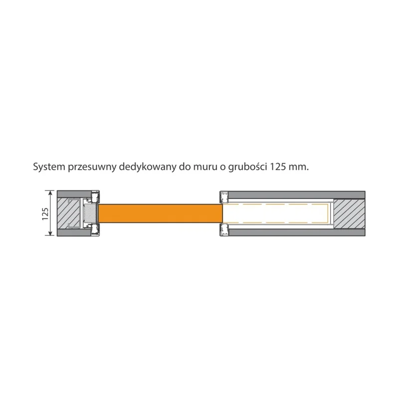 System Przesuwny Kaseta bezościeżnicowa Porta 90cm, MM0KAS