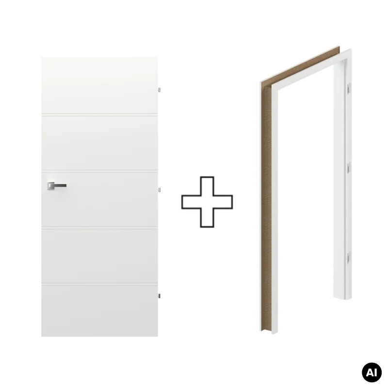 Komplet Drzwi + Ościeżnica Regulowana Porta Trim T prawe 8