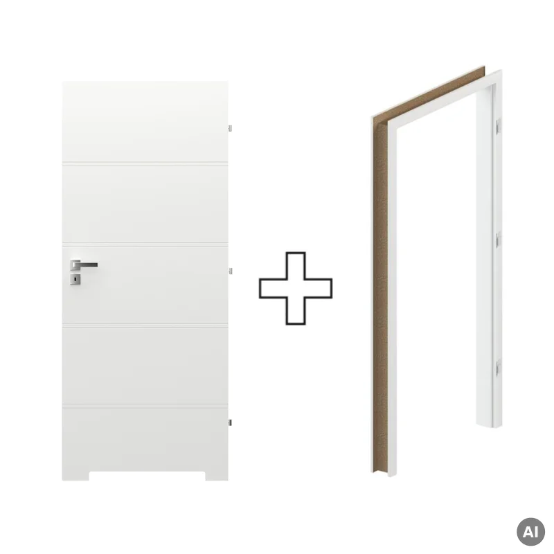 Komplet Drzwi + Ościeżnica Regulowana Porta Trim T prawe 8