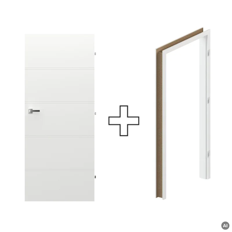 Komplet Drzwi + Ościeżnica Regulowana Porta Trim T prawe 7