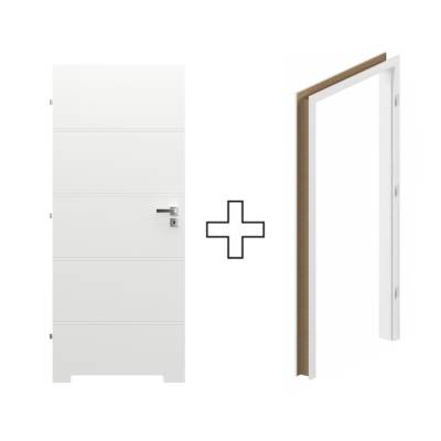 Komplet Drzwi + Ościeżnica Regulowana Porta Trim T lewe 80 przylgowe z podcięciem wentylacyjnym, TRIM SPXLT10L08LBIWSB30H000