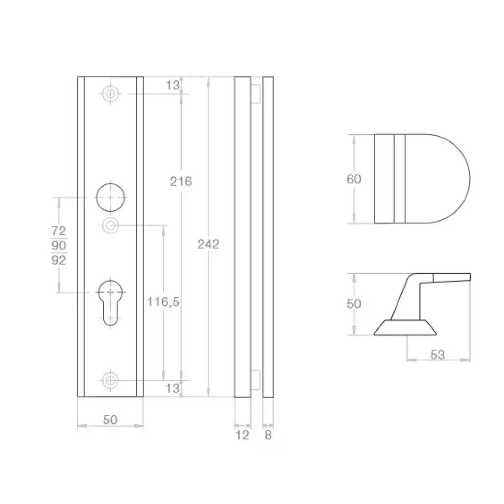 Klamka Alaska Premium F8, 5907614599485