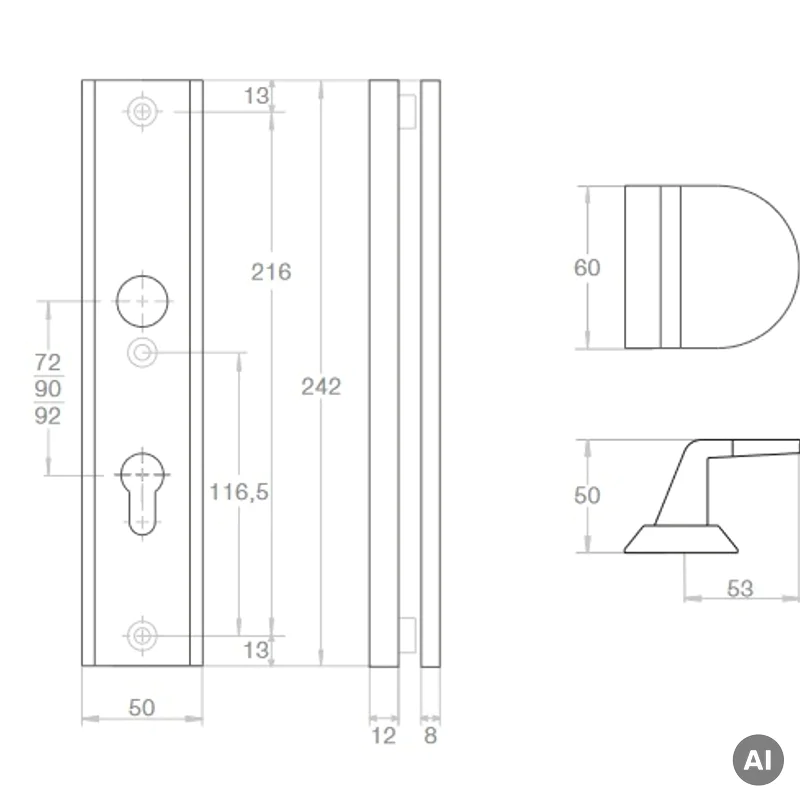 Klamka Alaska Premium F8, 5907614599485 - 3