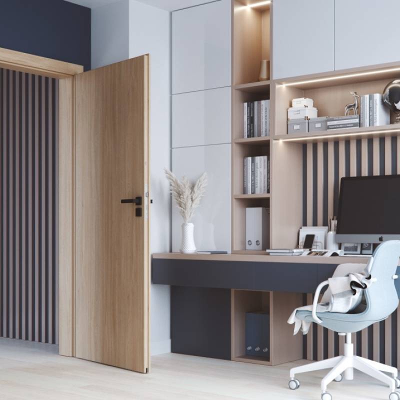 Drzwi Porta Decor model P przylgowe lewe 80 cm Dąb Catania z podcięciem wentylacyjnym, SPWP0P0L08DDTWSB2AH000