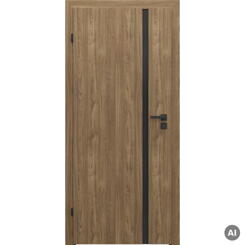 Drzwi Porta Focus 4.A z czarną szybą przylgowe lewe 80 cm,