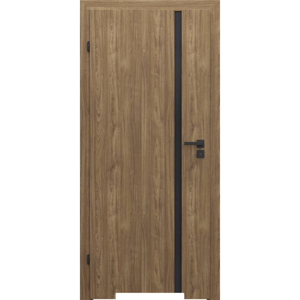 Drzwi Porta Focus 4.A z czarną szybą przylgowe lewe 80 cm WC, SPWG4A0L08DDTWSB2KHB00