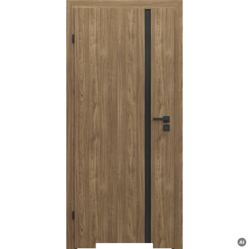 Drzwi Porta Focus 4.A z czarną szybą przylgowe lewe 80 cm