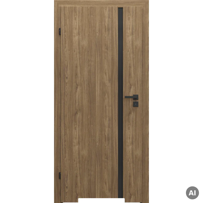 Drzwi Porta Focus 4.A z czarną szybą przylgowe lewe 80 cm