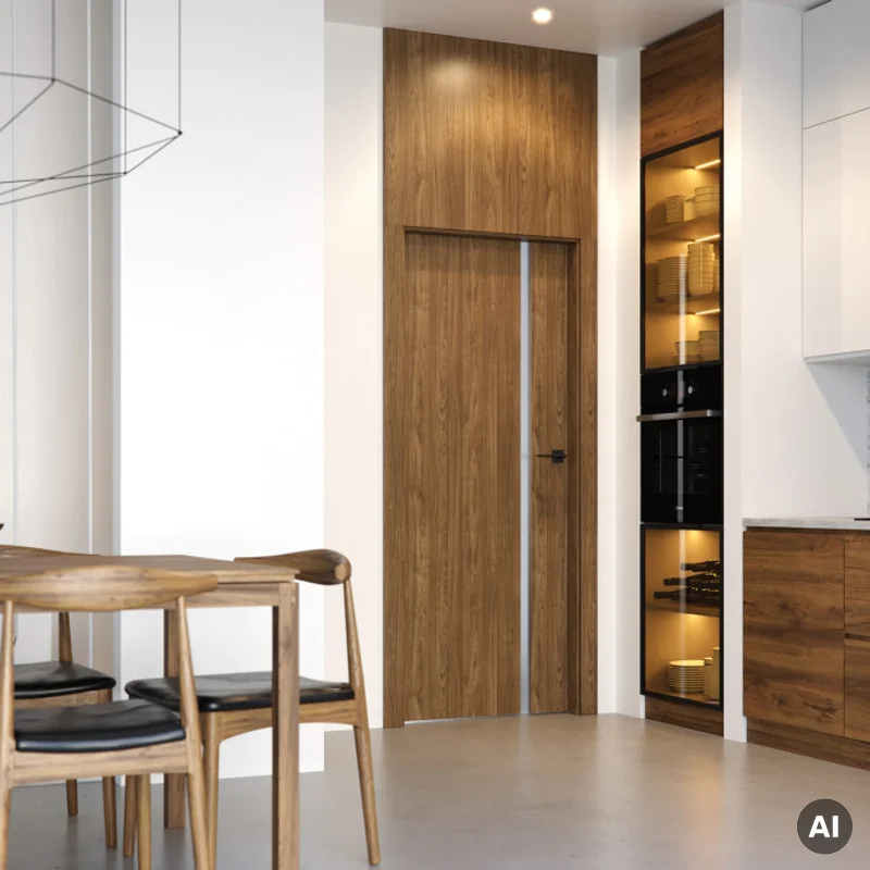 Drzwi Porta Focus 4.A z czarną szybą przylgowe lewe 80 cm