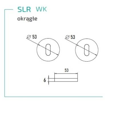 Rozeta okrągła pod klucz pokojowy SLR cz, 5907609715562