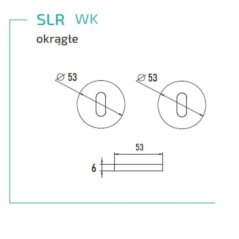 Rozeta okrągła pod klucz pokojowy SLR cz, 5907609715562 -