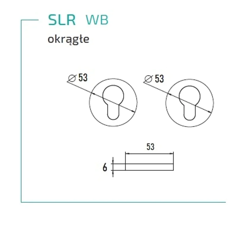 Rozeta okrągła pod wkładkę bębenkową SLR, 590760971557