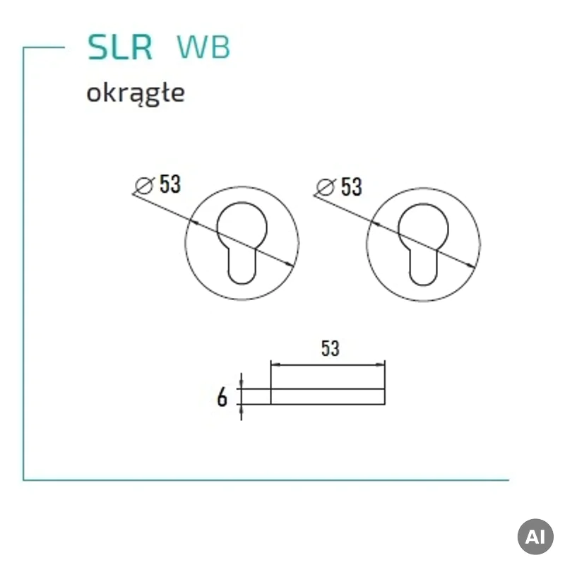 Rozeta okrągła pod wkładkę bębenkową SLR, 590760971557