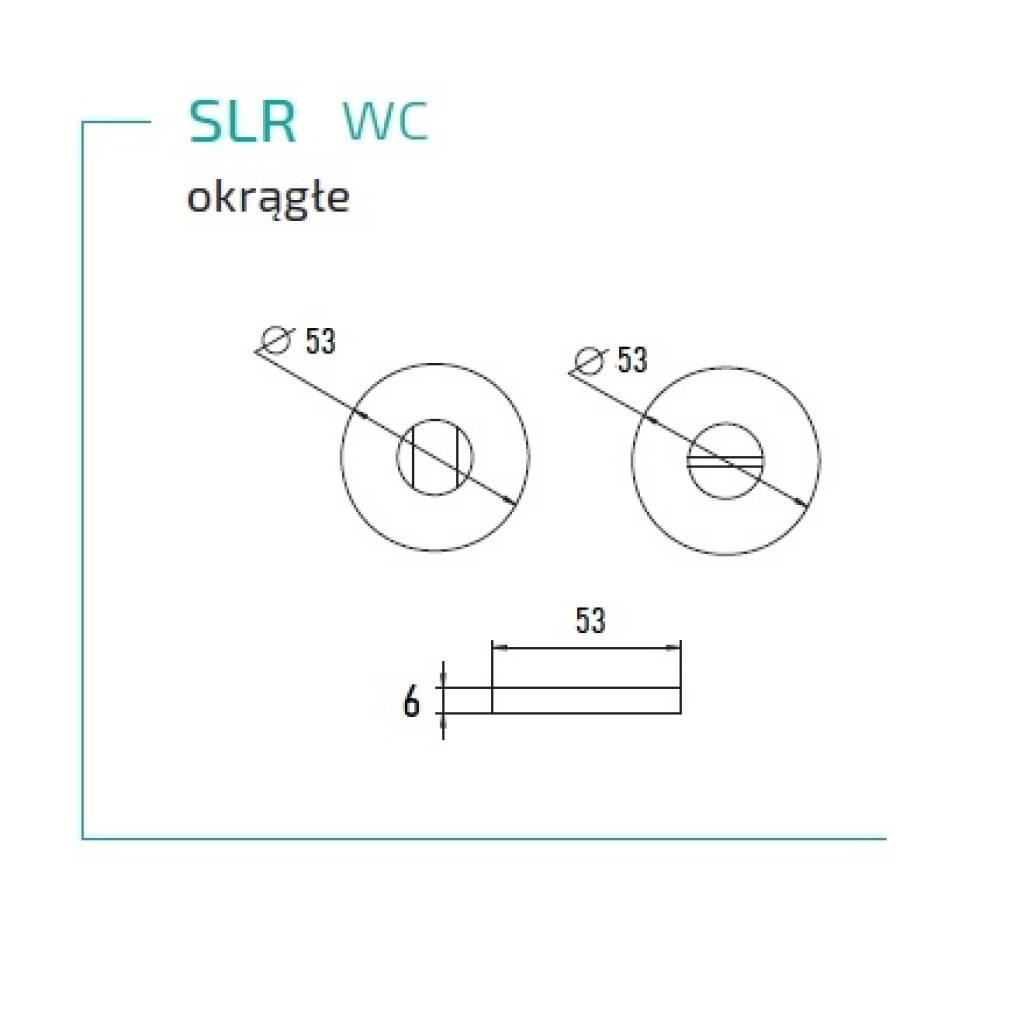 Rozeta okrągła do łazienki/WC SLR czarny, 5907609715586