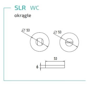 Rozeta okrągła do łazienki/WC SLR czarny, 5907609715586