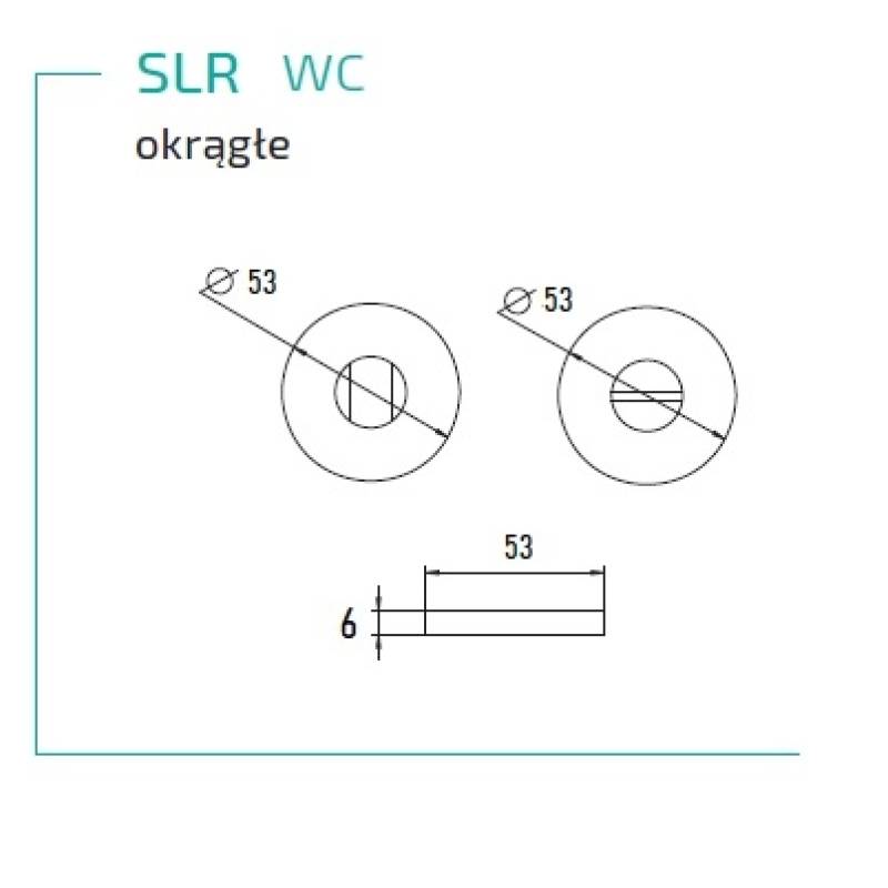 Rozeta okrągła do łazienki/WC SLR czarny, 5907609715586 -