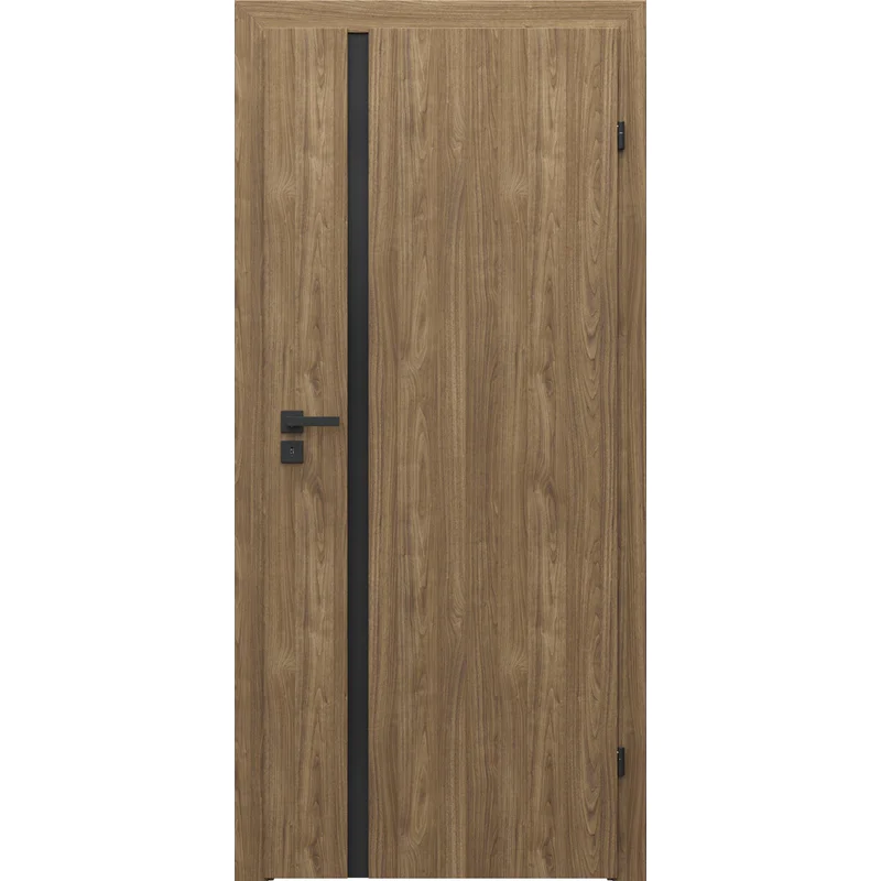 Drzwi Porta Focus 4.A z czarną szybą przylgowe prawe 80 cm