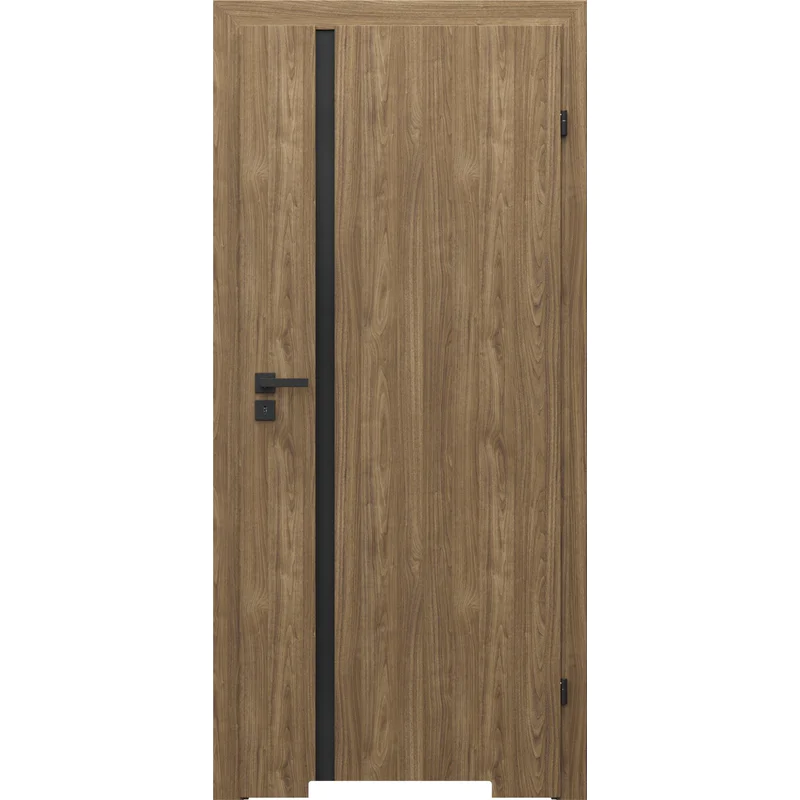 Drzwi Porta Focus 4.A z czarną szybą przylgowe prawe 80 cm