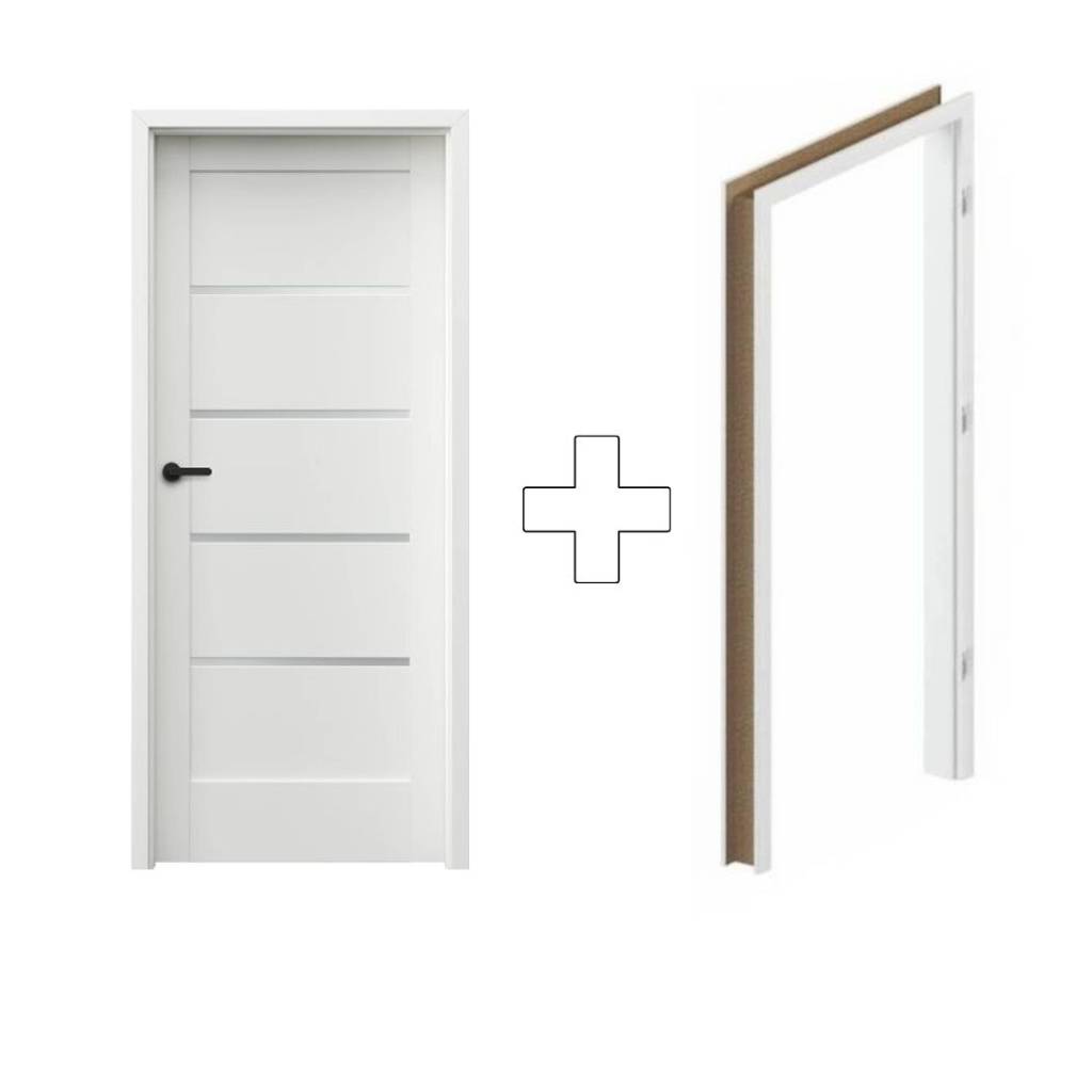 Komplet Drzwi + Ościeżnica Regulowana Porta Trim Lite model A.4 Prawe 80 Przylgowe, SPXTA40P08DBI0SZ3KA300
