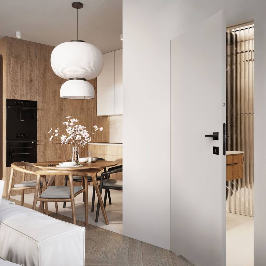 Drzwi ukryte Porta HIDE WC Bezprzylgowe (otwierane na zewnątrz) Lewe 70cm  plaster miodu, SPA1110L07LBPWAOU0H000