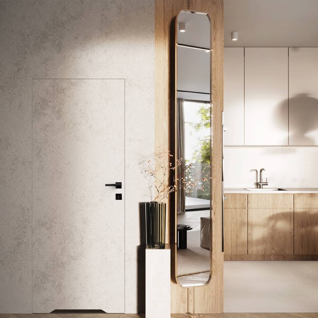 Drzwi ukryte Porta HIDE WC Bezprzylgowe (otwierane na zewnątrz) Lewe 70cm  plaster miodu, SPA1110L07LBPWAOU0H000