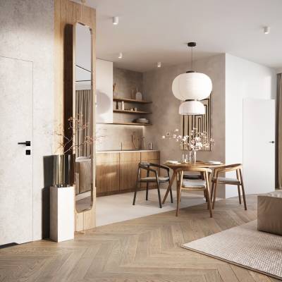 Drzwi ukryte Porta HIDE WC Bezprzylgowe (otwierane na zewnątrz) Lewe 70cm  plaster miodu, SPA1110L07LBPWAOU0H000