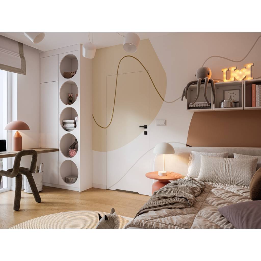 Drzwi ukryte Porta HIDE WC Bezprzylgowe (otwierane na zewnątrz) Lewe 70cm  plaster miodu, SPA1110L07LBPWAOU0H000