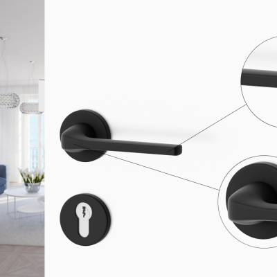 Rozeta okrągła Roana WB pod wkładkę Czarna, 5907609713803