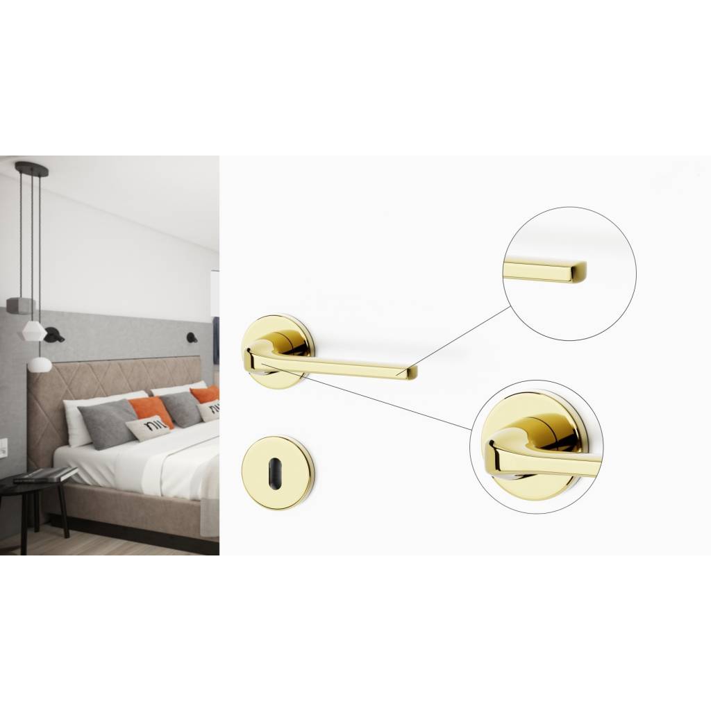 Rozeta okrągła Roana WK pod klucz Złota, 5907609715777