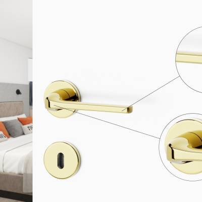 Rozeta okrągła Roana WK pod klucz Złota, 5907609715777