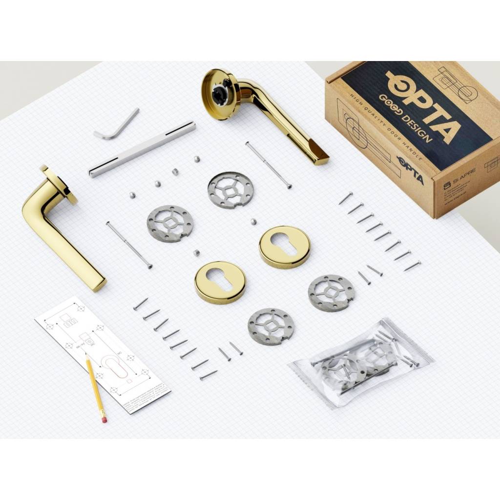 Rozeta okrągła WB pod wkładkę Złota, 5907609715784