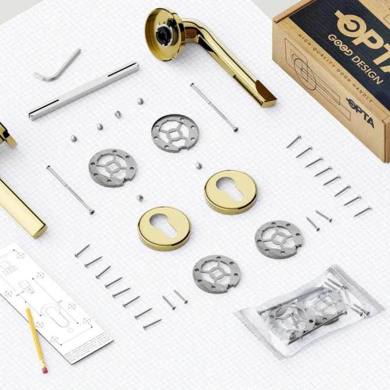 Rozeta okrągła WB pod wkładkę Złota, 5907609715784 - 3