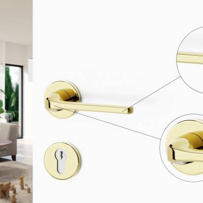 Rozeta okrągła WB pod wkładkę Złota, 5907609715784