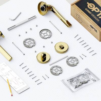 Rozeta okrągła do WC Złota, 5907609715791