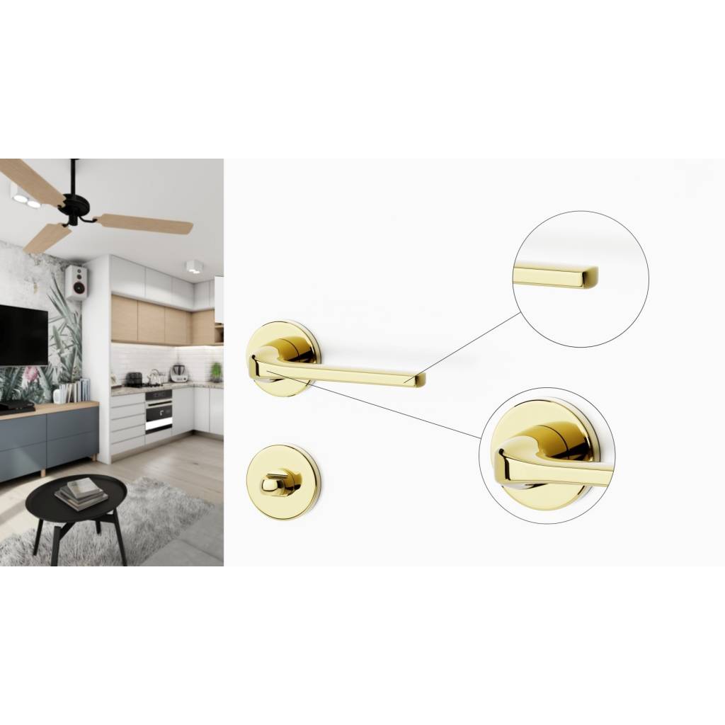 Rozeta okrągła do WC Złota, 5907609715791