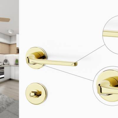 Rozeta okrągła do WC Złota, 5907609715791