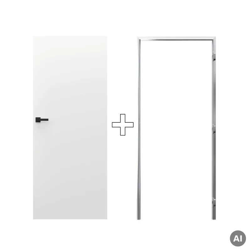 Zestaw Drzwi ukryte + Ościeżnica Porta Hide Odwrotna przyl