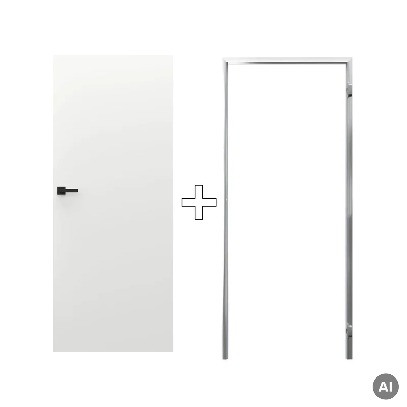 Zestaw Drzwi ukryte + Ościeżnica Porta HIDE Odwrotna przyl