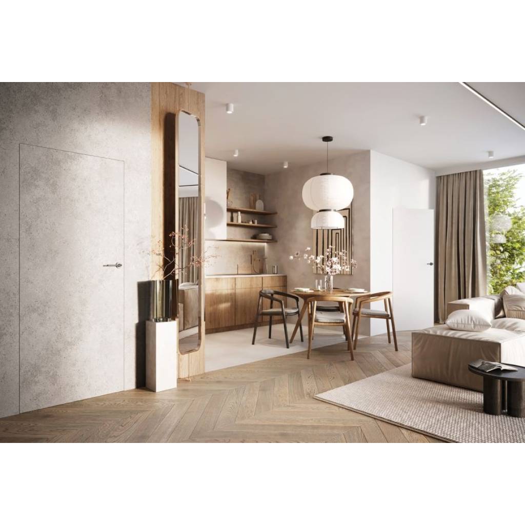 Zestaw Drzwi ukryte + Ościeżnica Porta HIDE Odwrotna przylga (otwierane do wewnątrz) Lewe 80cm plaster miodu, SPP1110L08LBP0AKU0H000, OPP100LL080000AM200000