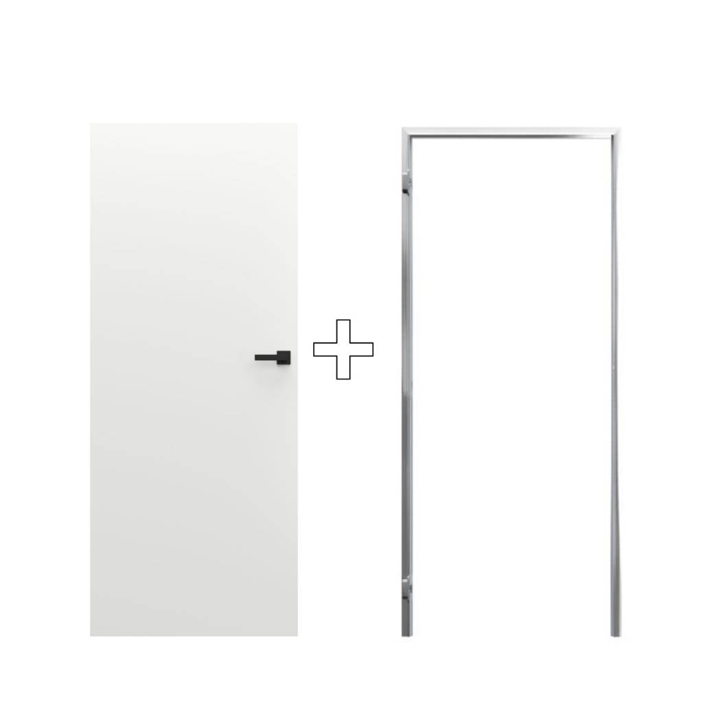 Zestaw Drzwi ukryte + Ościeżnica Porta HIDE Bezprzylgowe (otwierane na zewnątrz) Lewe 80cm plaster miodu, SPA1110L08LBP0AKU0H000, OPA100LL080000AM200000