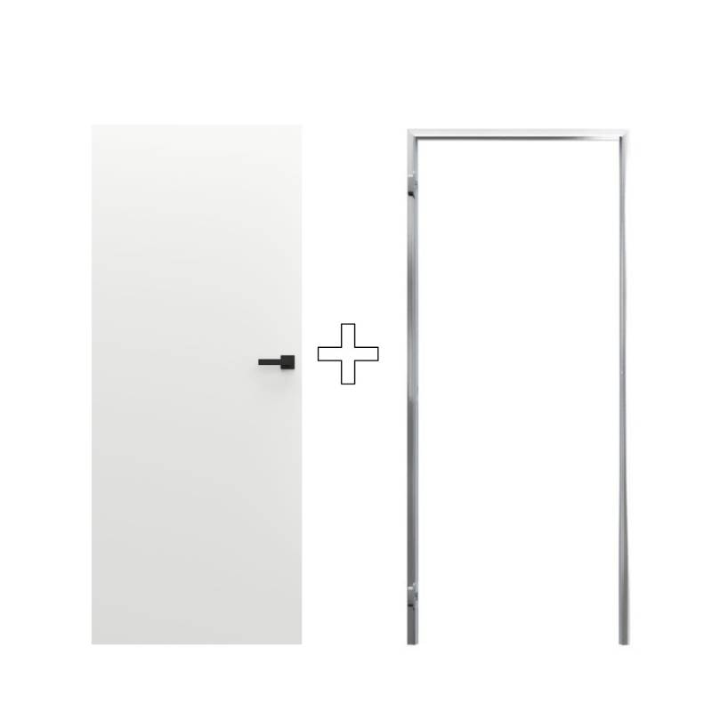 Zestaw Drzwi ukryte + Ościeżnica Porta HIDE Bezprzylgowe (otwierane na zewnątrz) Lewe 80cm plaster miodu, SPA1110L08LBP0AKU0H000, OPA100LL080000AM200000