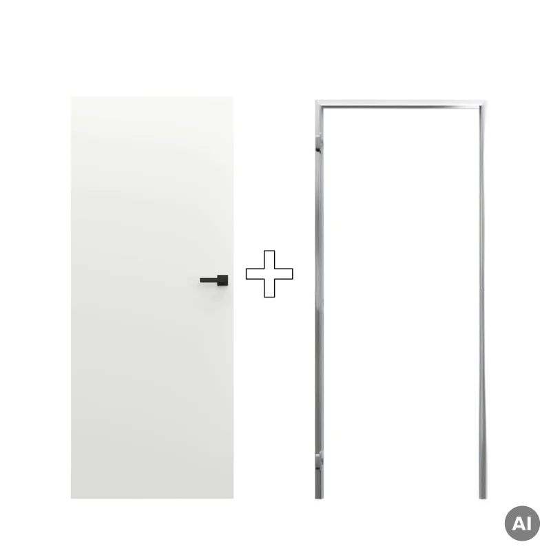 Zestaw Drzwi ukryte + Ościeżnica Porta HIDE Bezprzylgowe (