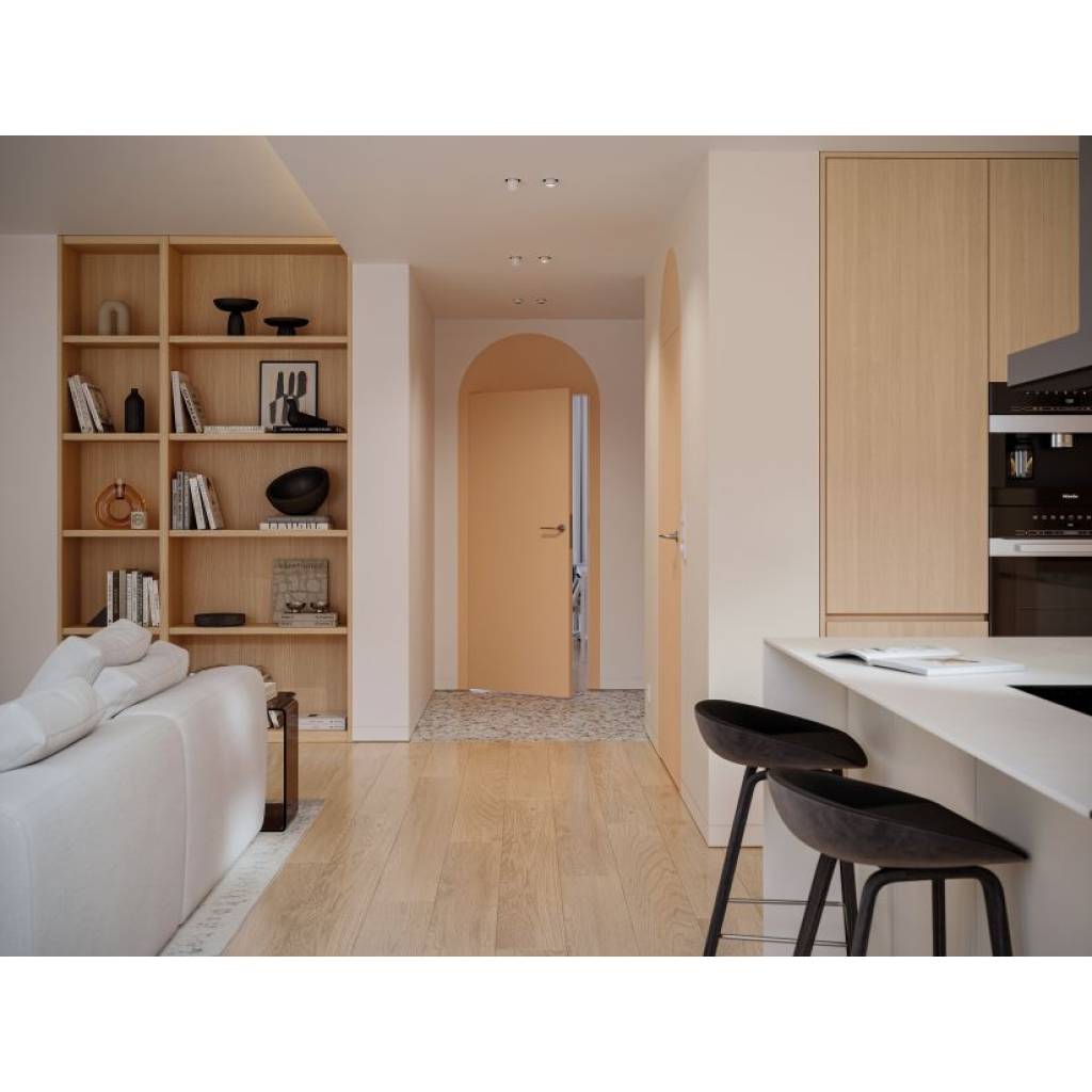 Zestaw Drzwi ukryte + Ościeżnica Porta HIDE Bezprzylgowe (otwierane na zewnątrz) Lewe 80cm plaster miodu, SPA1110L08LBP0AKU0H000, OPA100LL080000AM200000